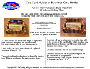 page 1 cue card holder